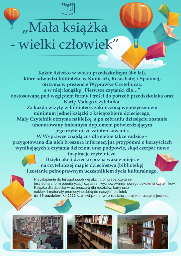 "Mała książka - wielki człowiek" grafika + opis akcji