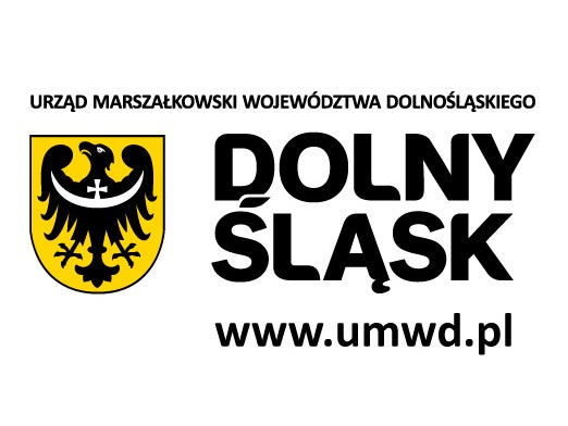 Urząd Marszałkowski Województwa Dolnośląskiego - logotyp + adres strony internetowej
