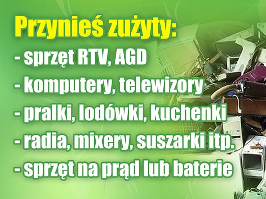 grafika - baner informujący o zbiórce elektroodpadów