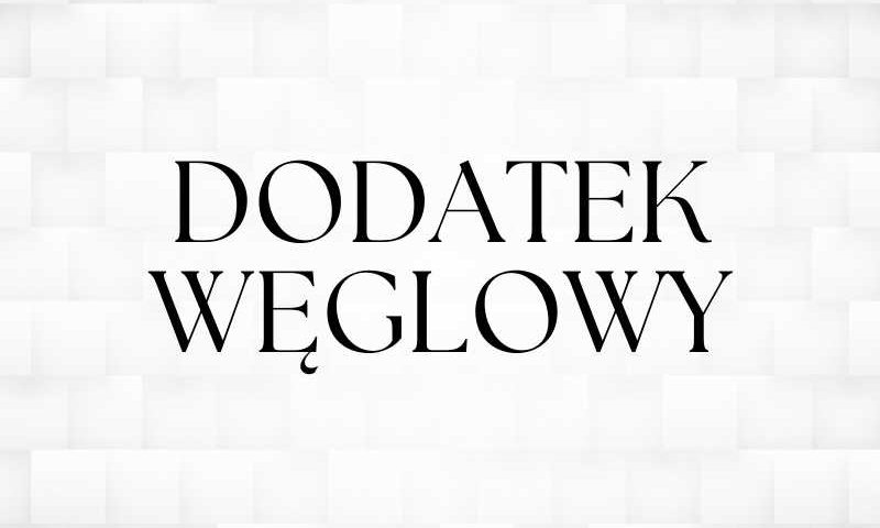 dodatek węglowy - napis