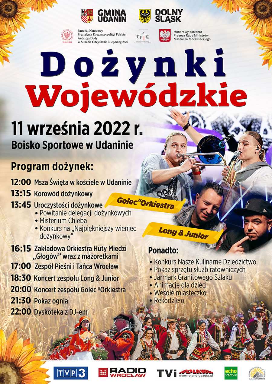 plakat - dożynki wojewódzkie w Udaninie