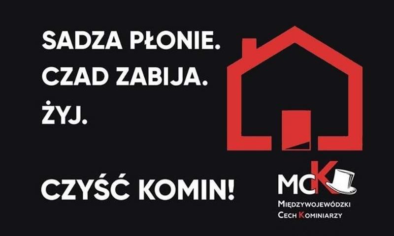 plakat czyść komin !