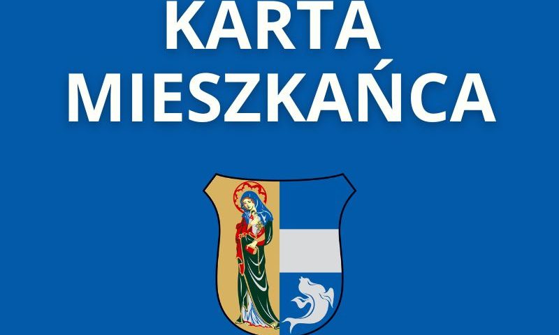 napis KARTA MIESZKAŃCA i herb Gminy Kunice