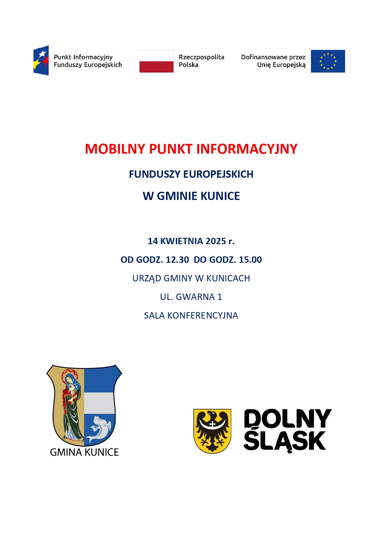 Plakat informujący o Punkcie Informacyjnym - tekst z artykułu