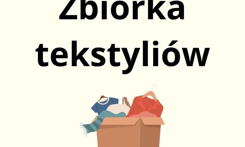 Zbiórka tekstyliów - napis
