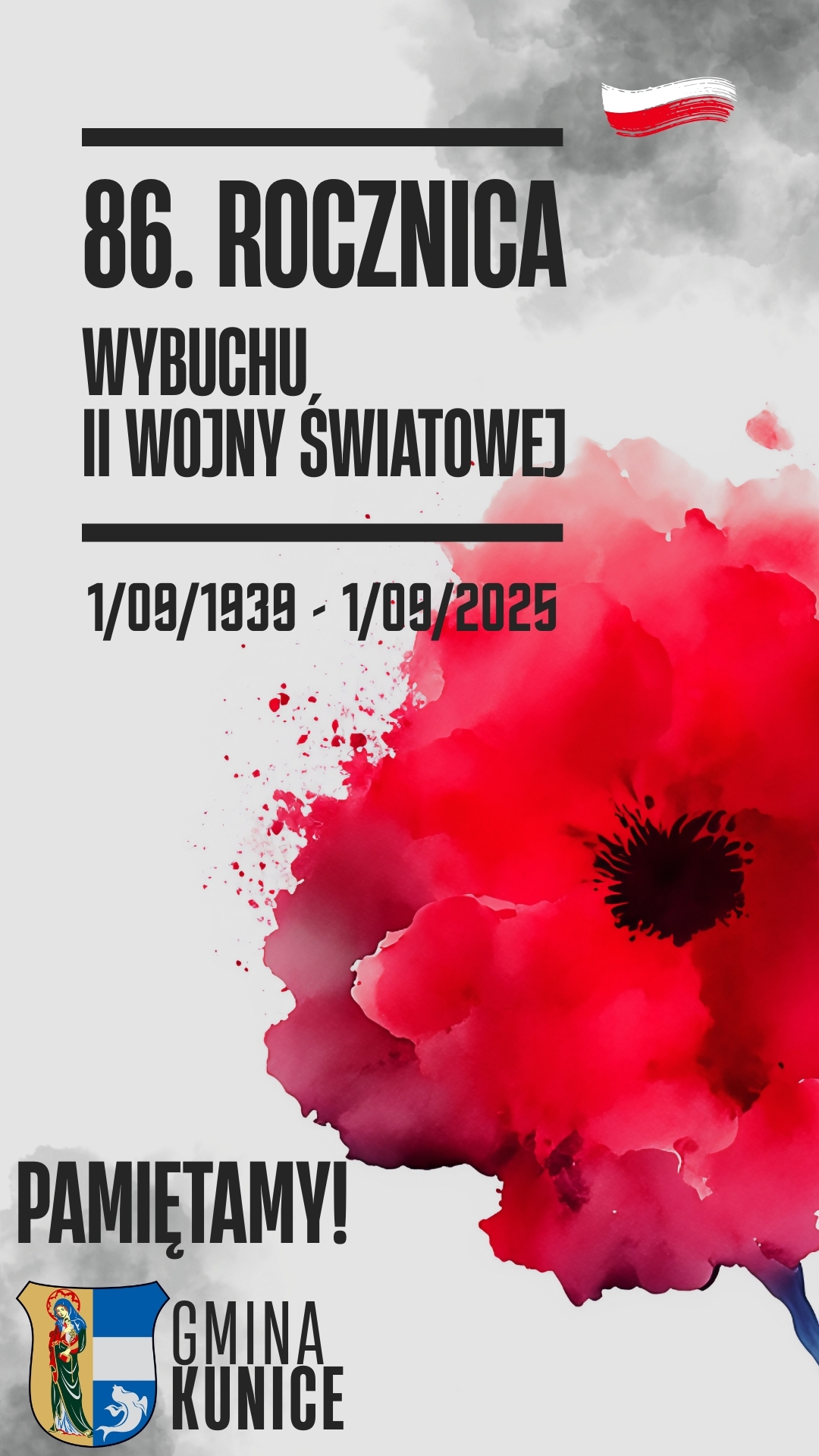 plakat - rocznica wybuchu II Wojny Światowej