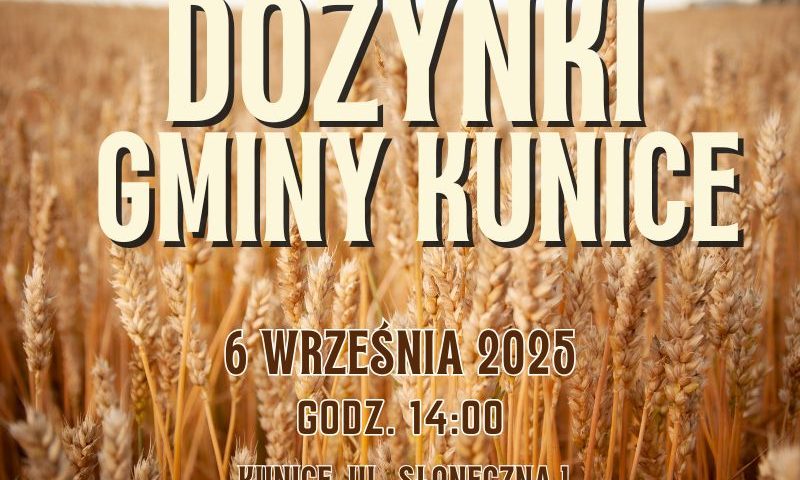 Dożynki Gminy Kunice - napis