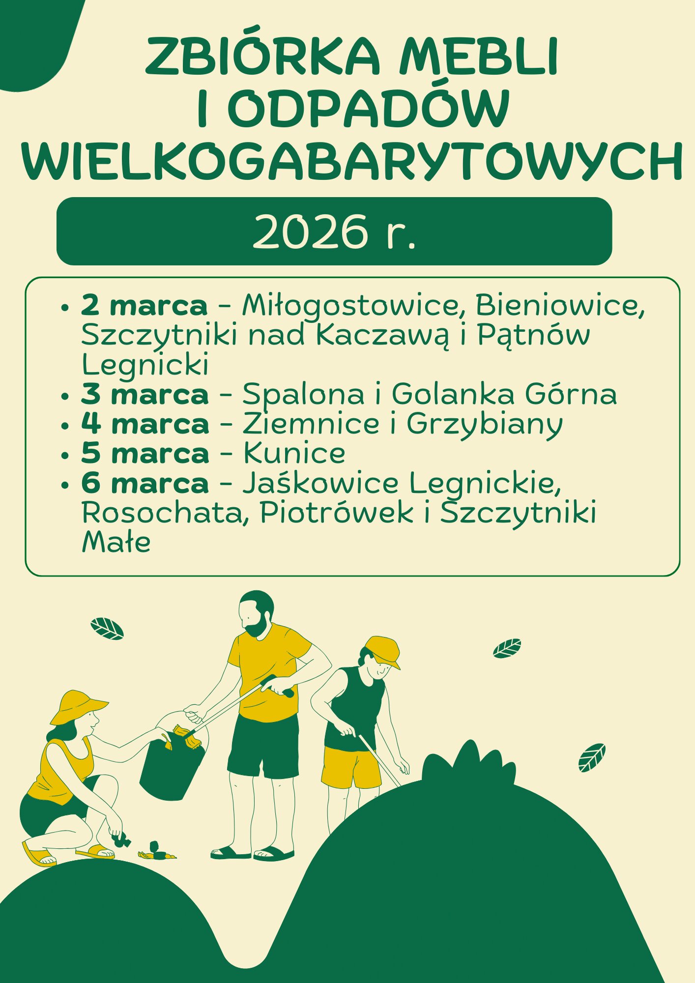 plakat - zbiórka mebli